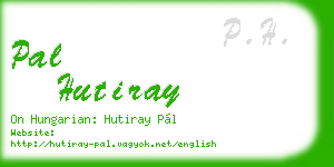 pal hutiray business card